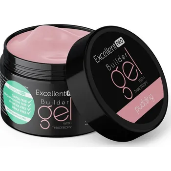 Lak na nehty EXCELLENT PRO STAVEBNÍ UV/LED GEL S TEKUTOU PAMĚTÍ - PUDDING 15g