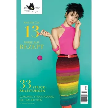 Časopis Knit the Cat 13 - Schoppel Wolle Farbe auf Rezept (Časopis s návody Schoppel Wolle Knit the Cat 13 Farbe auf Rezept)