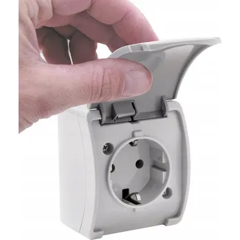 Elektrická zásuvka Hermetická Elektrická Zásuvka Doktorvolt šedá