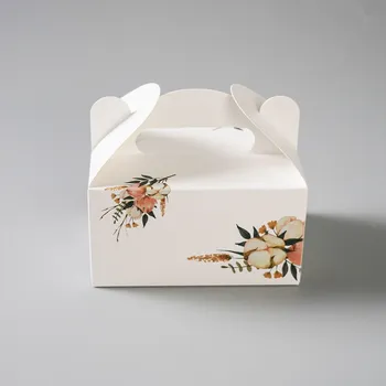 Krabička na výslužku Výslužková krabice s rukojetí Pink 13x9x7cm