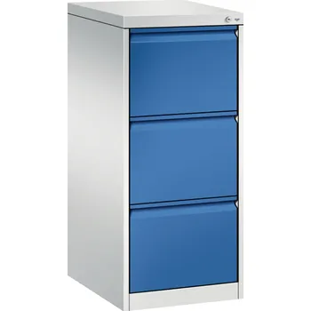 Jednací stůl Zásuvková kartotéka C+P Acurado, 433 x 590 x 1045 mm, světle šedá / enciánově modrá