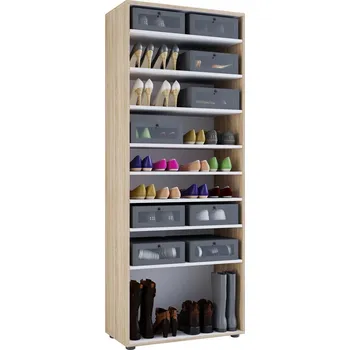 Botník VCM Botník Vandol I bez dveří a 9 polic, dub sonoma 487877