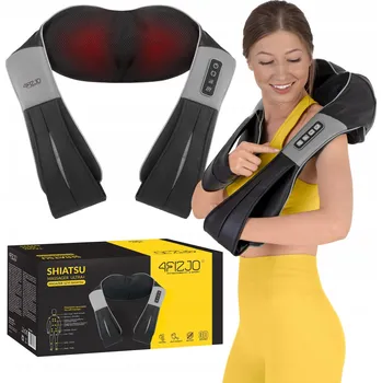 Masáž 4FIZJO Masážní přístroj na krk shiatsu ULTRA+ 4FIZJO ČERNÁ|ŠEDÁ