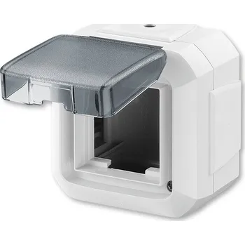 Elektroinstalační krabice ABB VARIANT Krabice nástěnná IP54, pro přístroje 45x45, s víčkem, pro průběžnou montáž, bílá