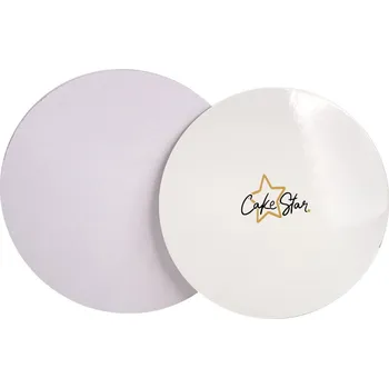 Cake star podložka pod dort pevná bílá lesklá 28cm