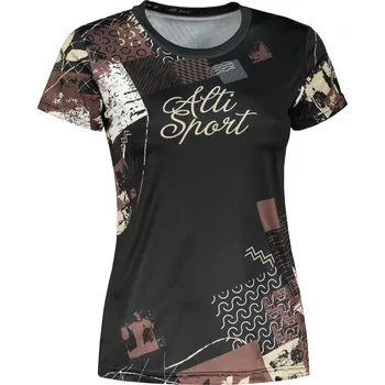 Dámské tričko Dámské funkční triko premium ALTISPORT VOJ/ALW009TR01 ČERNOHNĚDÁ L