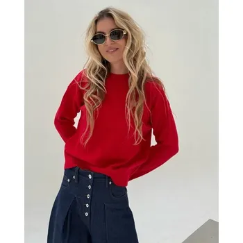 Dámský svetr BeChick Červený svetr Simple BeChick ❤