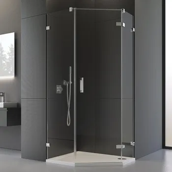 RONAL PUR Jednokřídlé dveře pravé pro pětiúhelník chrom masercarré PUR51DSM21030