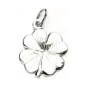 Přívěsek Zlatý přívěsek, bílé zlato, čtyřlístek - P 905 (zlatý čtyřlístek)