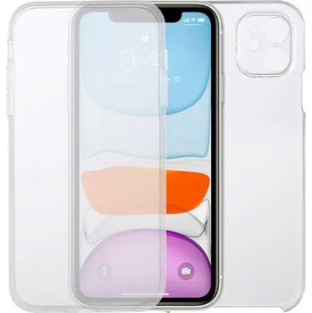 Dvoudílné pouzdro na přední i zadní stranu pro iPhone 11 - transparentní