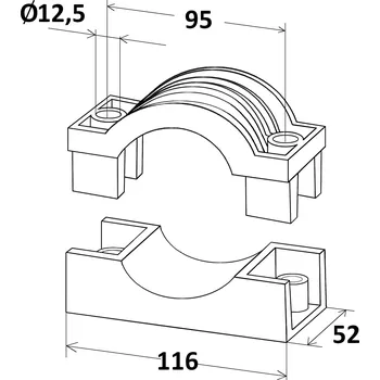 kabelová chránička Příchytka KHF 50-76
