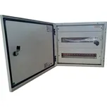 Kovová skříň T-BOX, nástěnná, 48 modulů - 2 řady, IP 65, 400x600x125 mm , T-BOX 48/2/24, 760200