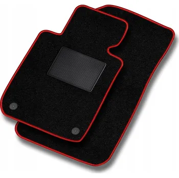 autokoberec Velurové autokoberce BASIC Lamborghini Huracan 2014-2024 červené lemování