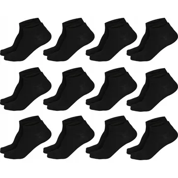 Dámské ponožky Ponožky Kotníkové Ponožky Bambusové 12 párů černé 35-38