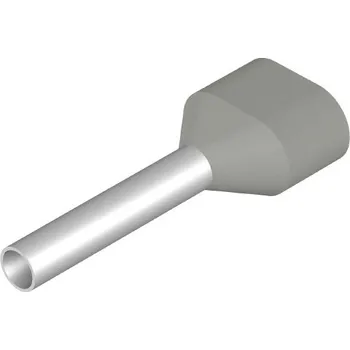 H0,75/16D ZH GR, vodič a dutinka, Dvojitá koncovka, 13 mm, 10 mm, Šedá, 9037420000
