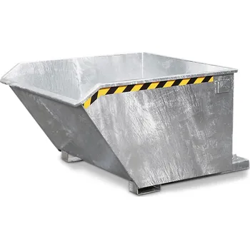 Přepravník Výklopný kontejner z oceli typ NB, zinkovaný, objem 1000 l, nosnost 1800 kg