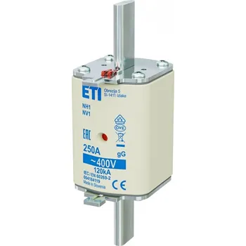 pojistka ETI NV1 250A 400V gL-gG KOMBI(PLN1) nožová pojistková vložka