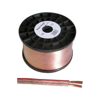 elektrický kabel Dvojlinka SCAY transparentní s červ.páskem 2 x 2,50 mm2 T/T-R (2x 0,16CCA x 124) PVC 2x4