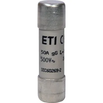 ETI CH14 gG 50A/500V Válcová pojistková vložka, velikost CH14, charakteristika gG, In = 50A, Icn = 120kA, Un = 500V AC, Pd=4,8W
