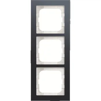 Rámeček trojnásobný, pro vodorovnou i svislou montáž; šedé sklo; 1723-229, 2CKA001754A4782