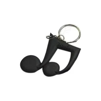 Přívěsek na klíče ve tvaru noty osminové - černá barva