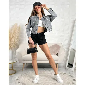 Dámská casual bunda Resti Women's denim jacket with lettering Resti černá | bílá | šedá 3401678