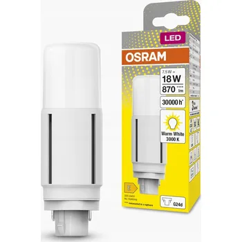 Žárovka OSRAM DULUX LED D18 VT EM, patice G24D, 7,5W, 870lm, 3000K