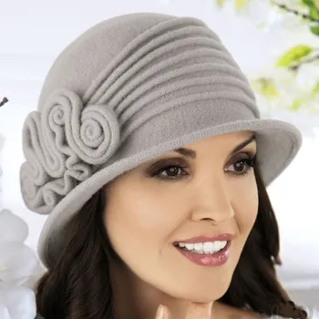 Klobouk KRUMLOVANKA Dámský zimní klobouček W-0022/529 šedý univerzální