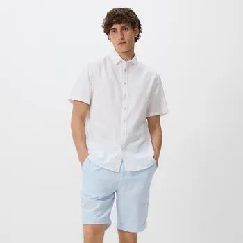 Pánské oblečení Reserved - Regular šortky s příměsí lnu - bleděmodrá - 8095H-05M - 8095H-05M-XL