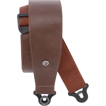 D'Addario Comfort Leather Auto Lock Guitar Strap Brown + prodloužená záruka 3 roky