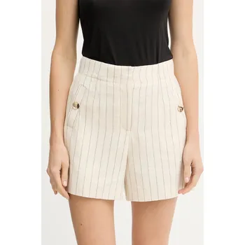 Dámské kraťasy Šortky s příměsí lnu Morgan SHIZ.F béžová 08X, vel. 36