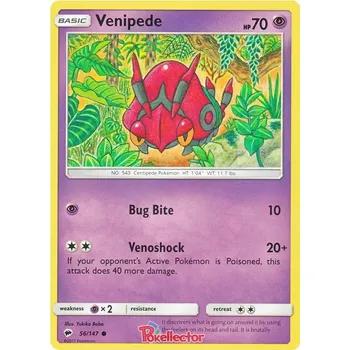 Sběratelská karetní hra Venipede 056/147 - Burning Shadows Typ karty: Reverse Holo
