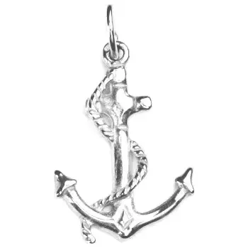 Přívěsek Zlatý přívěsek kotva , bílé i žluté zlato - P 414 (zlatá kotva)