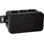 20100030 038-05 - Instalační krabice V8 80x45 IP54 8 vstupů - víčko systém klik - černá