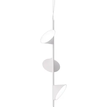 Axolight Orchid, bílé závěsné svítidlo, 3x15W LED 3000K, stmívatelné, výška 97cm