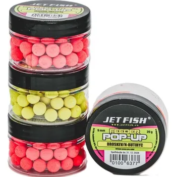 Umělá nástraha Jet Fish Plovoucí Nástrahy Feeder Pop Ups 20g 9mm Hmotnost: 20g, Průměr: 9mm, Příchuť: Broskev N-Butyric