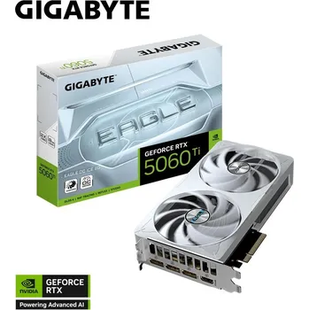 Grafická karta GIGABYTE VGA NVIDIA GeForce RTX 5060 Ti EAGLE ICE OC 8G, 8G GDDR7, 3xDP, 1xHDMI, GV-N506TEAGLEOC ICE-8GD