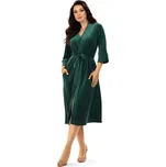 Dámský velurový župan Lena zelený XXL/3XL