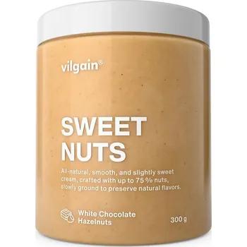 Čokoláda Vilgain Sweet Nuts – Bílá čokoláda a lískový oříšek 300 g