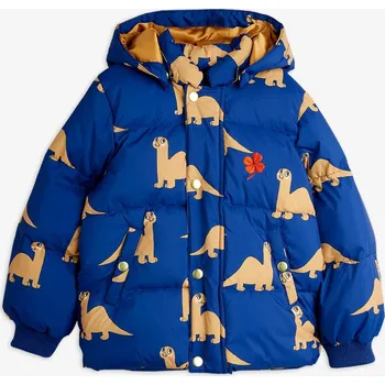 Bunda zimní péřová Dino modrá Mini Rodini velikost: 128/134