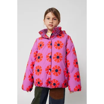 Dívčí bunda Dětská bunda Bobo Choses Kaleidoscope fialová barva, 225AC125 40X, vel. 123/134