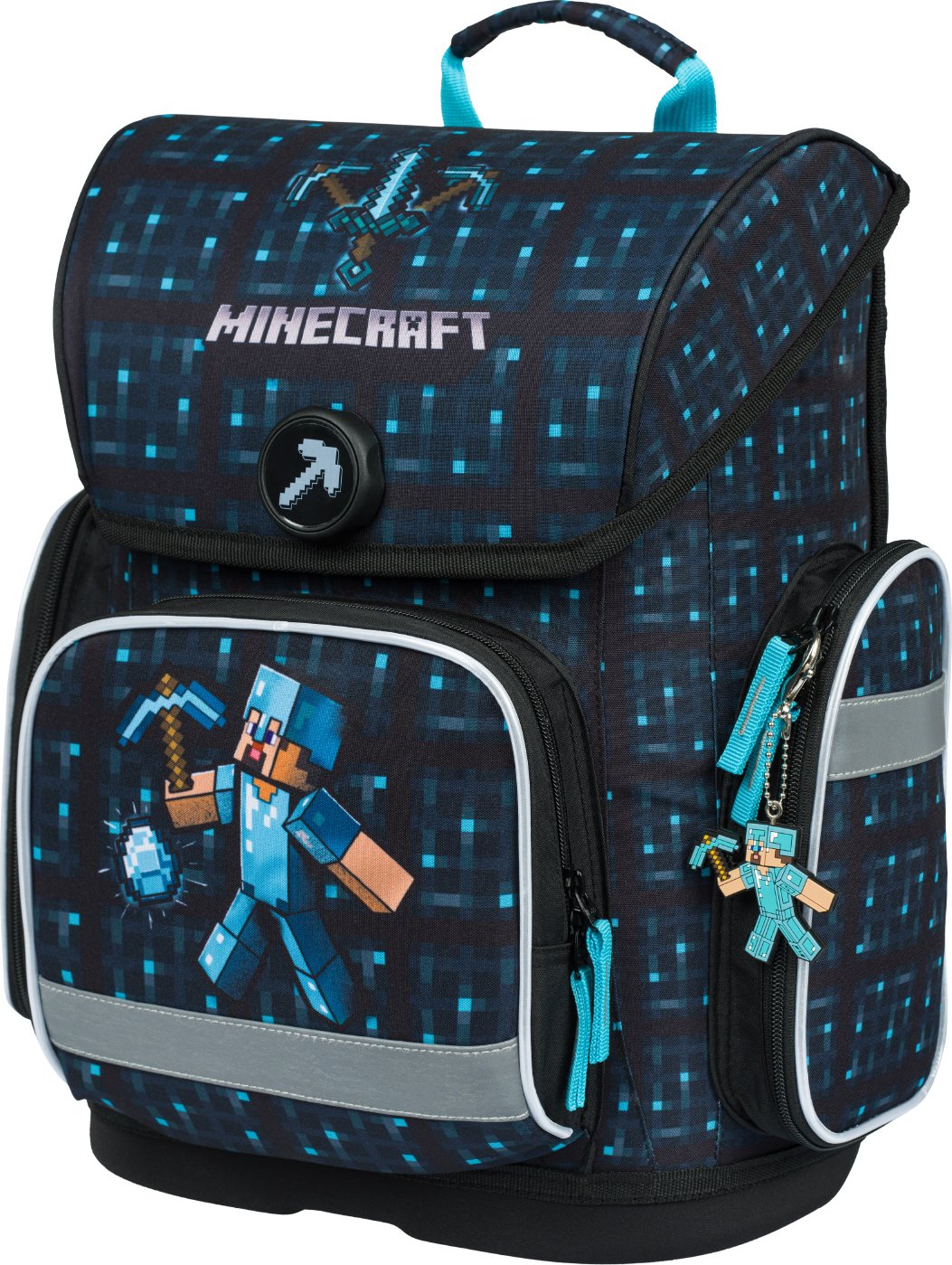 Školní aktovka Baagl Ergo Minecraft Blue Axe