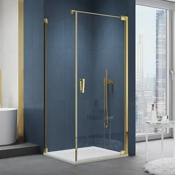 RONAL CADURA Jednokřídlé dveře pravé / 1 strana rohového vstupu zlatá čiré CA1CDSM11207