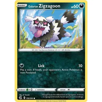 Sběratelská karetní hra Galarian Zigzagoon 159/264 - Fusion Strike Typ karty: Reverse Holo