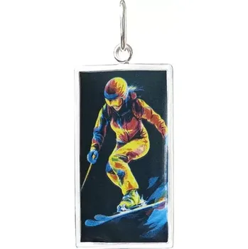 Přívěsek Aljančič Lyžařka Miniartion bílé zlato