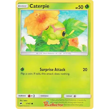 Sběratelská karetní hra Caterpie 001/147 - Burning Shadows Typ karty: Reverse Holo