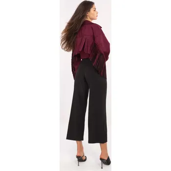 Trousers-IT-SP-FL9068.96-black RUE PARIS černá | tmavě červená 3401273