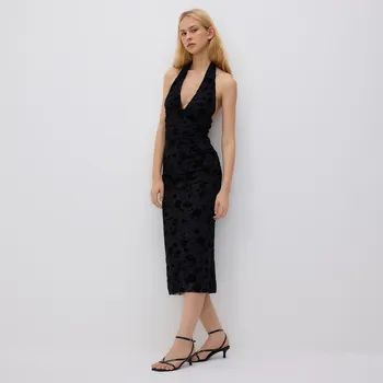 Dámské šaty Reserved - Šaty se sametovým zdobením - černý - 931GA-99X - 931GA-99X-M