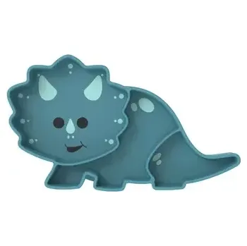 dětská jídelní sada Melii Silikonový dělený talířek s přísavkou - Luxe Dinosaur