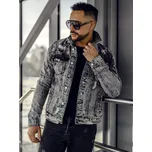 Šedá pánská džínová bunda Bolf AK588 - L